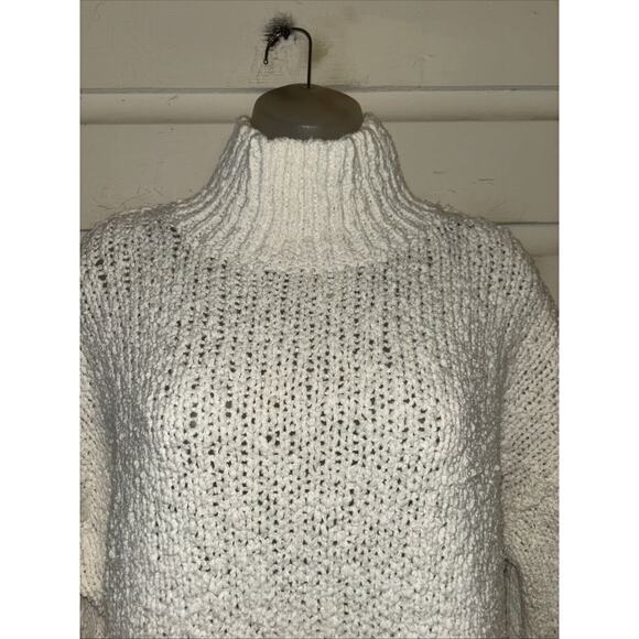 By Anthropologie Chunky Knit Mock Neck Long Sleeve Pullover Sweater Size M - Picture 2 of 7